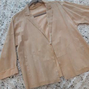 Luxurious Tan Suede Swing Jacket S/M